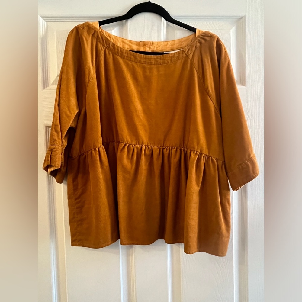 Anthropologie Mustard Blouse